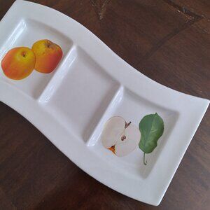Elegant plate, Apple Orchard Collection, Made in Italy